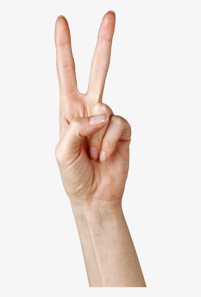 Hand Showing Two Fingers Png Clipart Picture - Hand Two Finger Png, transparent png #467174