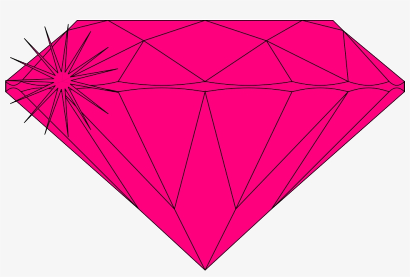 Cut Polished Free Vector Graphic On Pixabay - Pink Diamond Clip Art, transparent png #467455