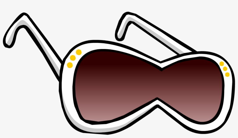 White Diva Sunglasses Club Penguin Wiki Fandom Powered - Club Penguin Diva Sunglasses, transparent png #467479