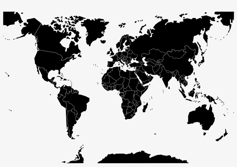World Map Vector Png - World Map Vector Borders, transparent png #467666
