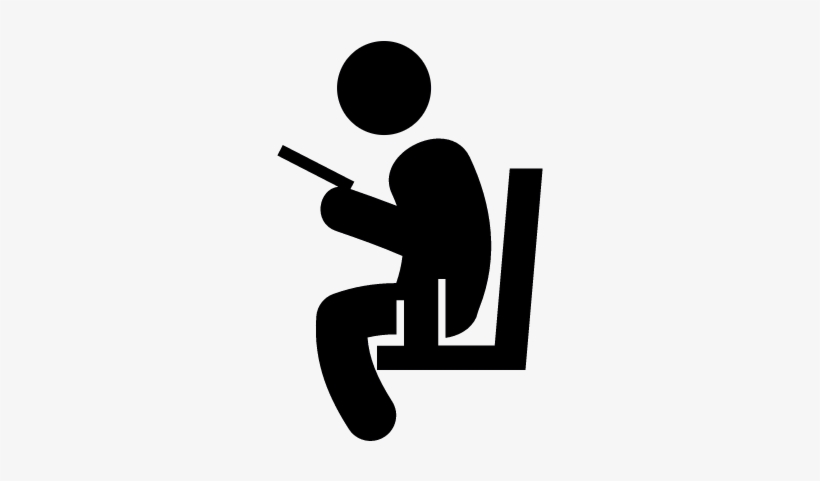 Sitting Man Reading Vector - Icon, transparent png #467753
