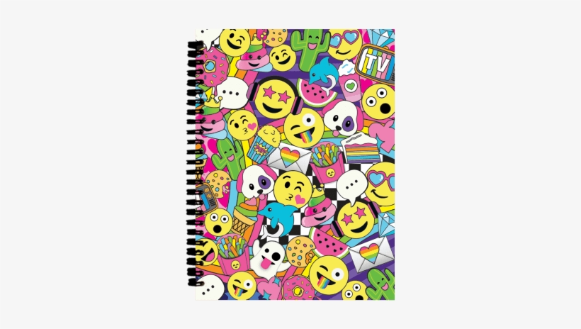 Emoji Party 3d Journal - Iscream X-pressive! Emoji Party 3d Cover Spiral-bound, transparent png #467991