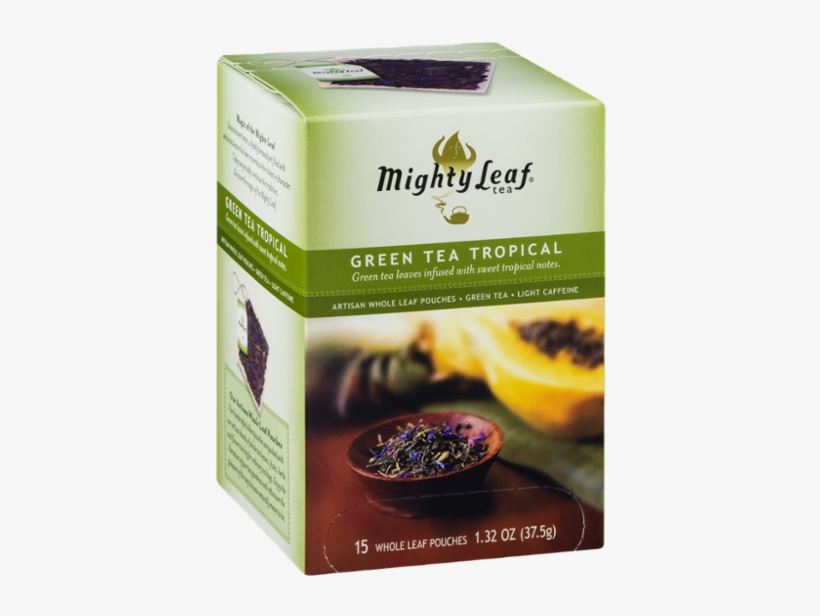 Mighty Leaf - Green Tea Tropical - 15 Tea Bags, transparent png #467997