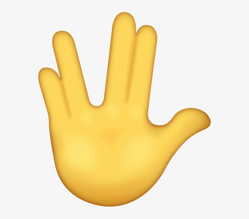 Download Ai File - Vulcan Salute Emoji Png, transparent png #468014