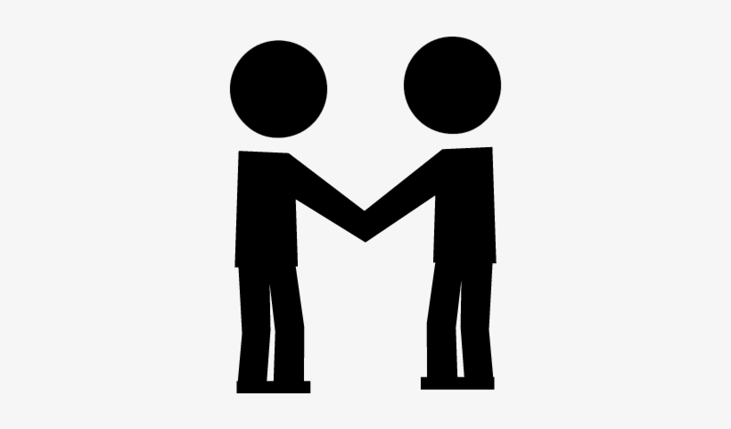 Hands Salutation Of Two Males Vector - Zwarte Mannetjes, transparent png #468482