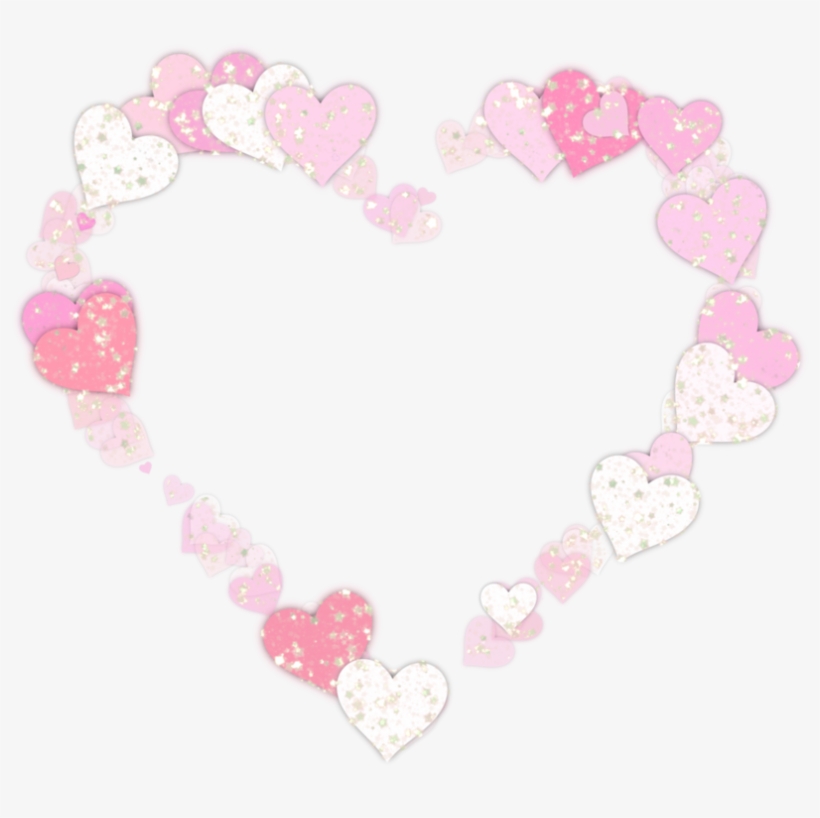 Glitter Heart Frame, transparent png #468626