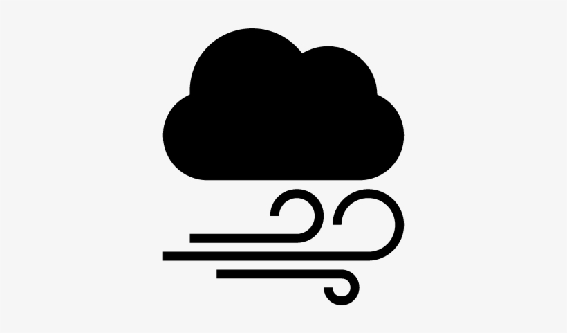 Cloud Dark Shape And Wind Lines Of Weather Interface - Lineas De Viento Png, transparent png #468764