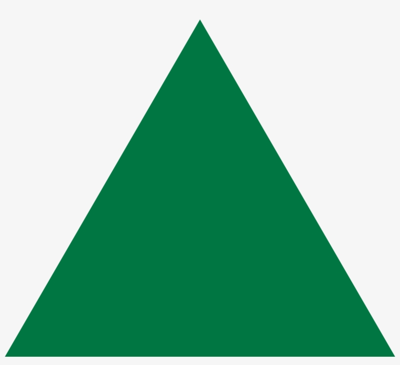 Green Equilateral Triangle Point Up - Green Triangle, transparent png #468932