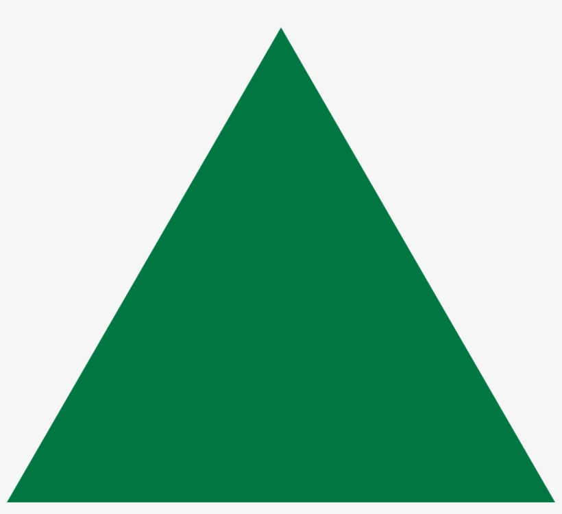 Green Equilateral Triangle Point Up - Green Triangle, transparent png #468932