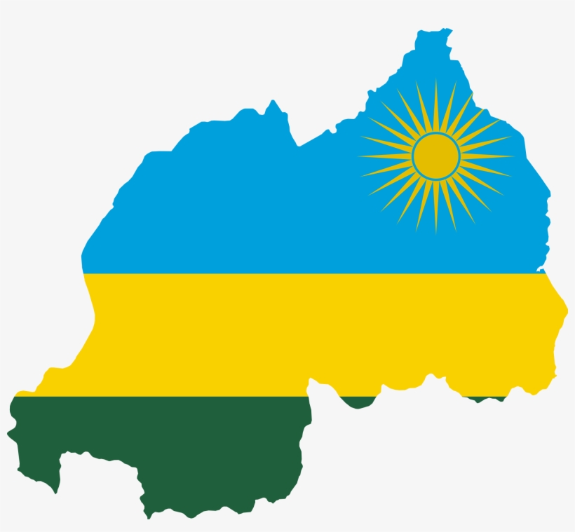 Flag-map Of Rwanda - Rwanda Flag Map, transparent png #469451