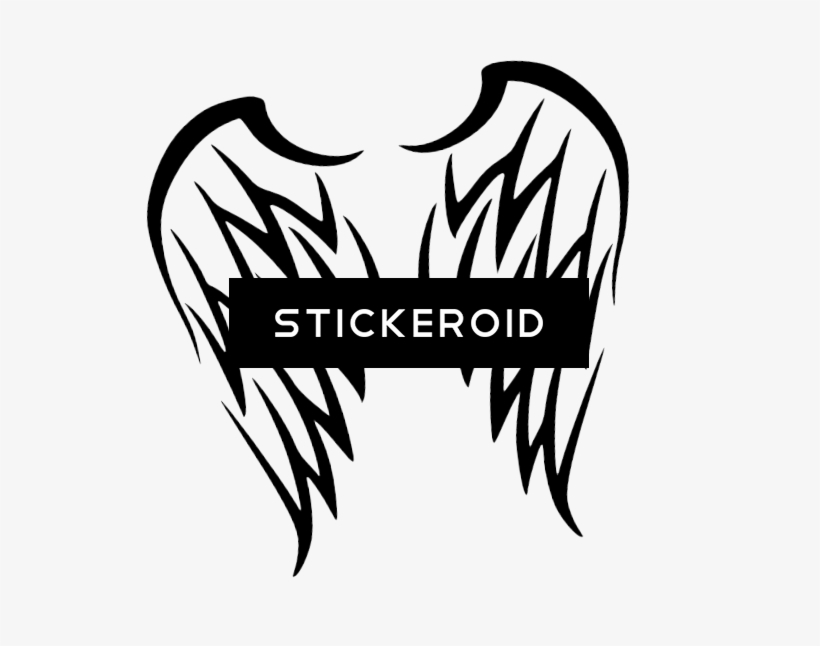 Simple Angel Wings Tattoo - Drawing, transparent png #4600921