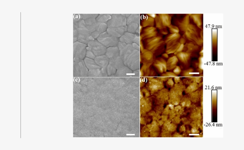Sem And Afm Topology Of Bare Perovskite Film And Cdse/ - Perovskite Afm, transparent png #4602874