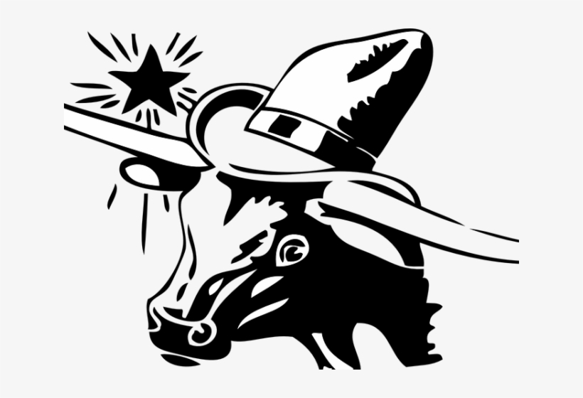Bull Clipart Vector - Texas Long Horn Cow Clip Art, transparent png #4603032