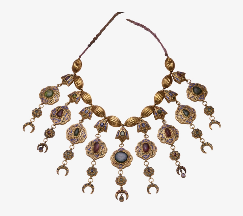 Man's Necklace With Crescent Moon Motif, Morocco, Late - Art, transparent png #4603838