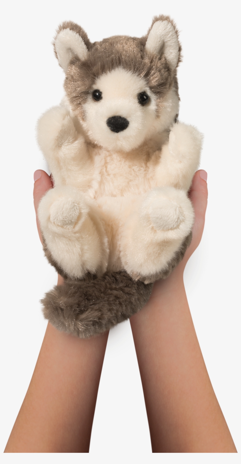 Douglas Lil' Handful Wolf - Stuffed Toy, transparent png #4604660