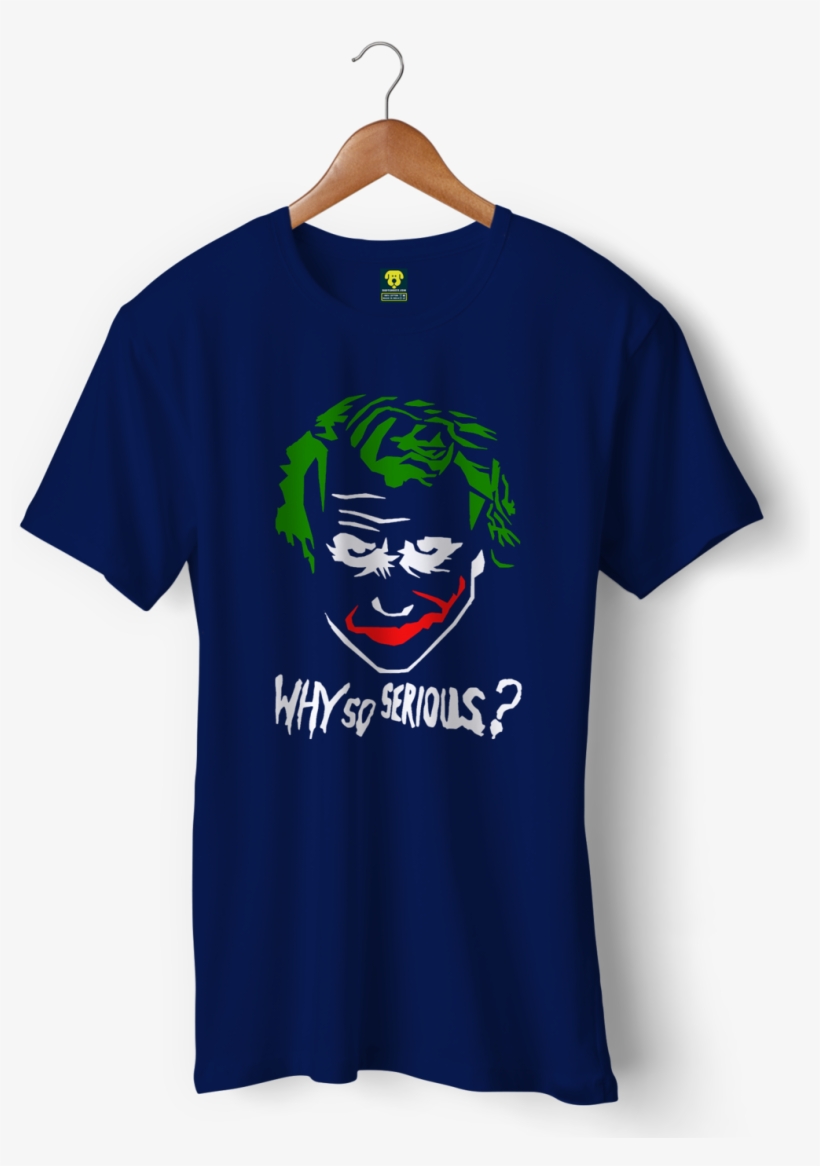 Joker Dc Why So Serious Half Sleeve T-shirt - Coffee Colour Round Neck T Shirt, transparent png #4605543