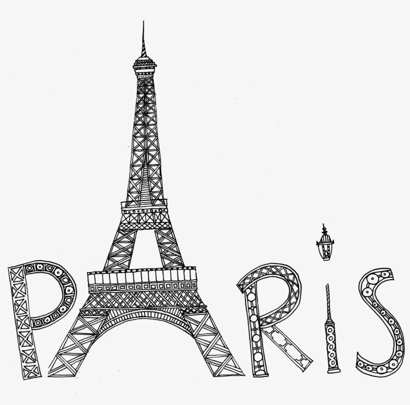 Eiffel Tower Silhouette Png Transparent Image - Cute Paris Coloring Pages, transparent png #4606094