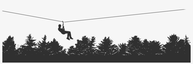 Book Now - Zip Line Silhouette, transparent png #4606584