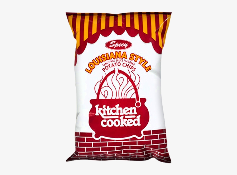 Spicy Louisiana Style Potato Chips - Kitchen Cooked Rippled Potato Chips Prepriced 10 Oz, transparent png #4607987