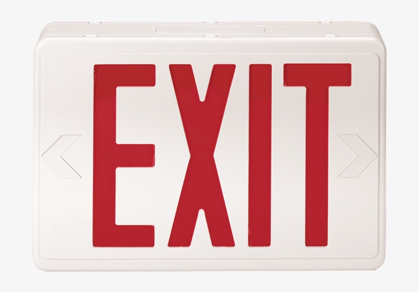 Exit Led Ac/dc Only - Exit Sign With Emergency Lights, transparent png #4608271