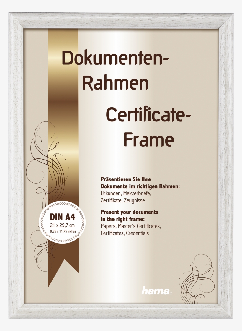 "oregon" Wooden Frame, White, 21 X - Hama Rámeček Dřevěný Oregon, Bílá, 21x29,7cm, transparent png #4610455