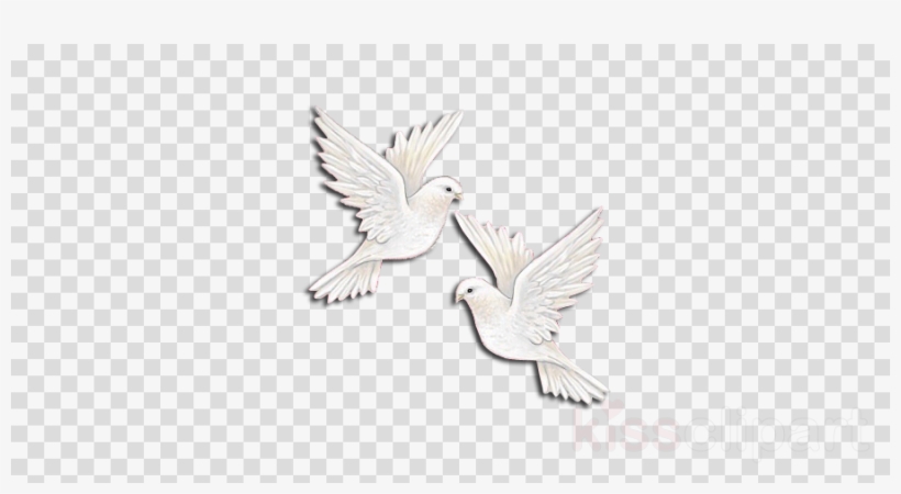 2 Doves Flying Drawing Clipart Pigeons And Doves Drawing - Clip Art, transparent png #4610535