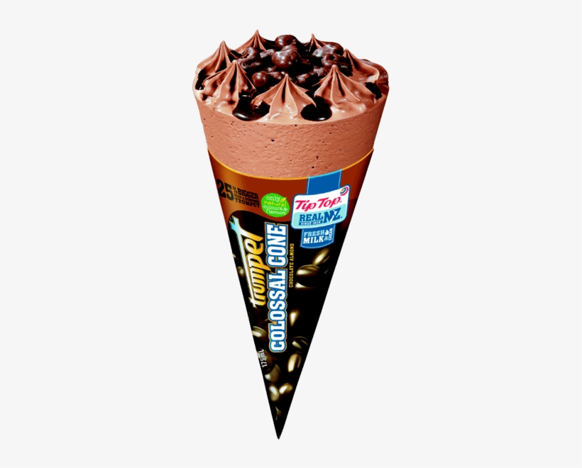 Colossal Cone Chocolate Almond - Chocolate Ice Cream, transparent png #4611411
