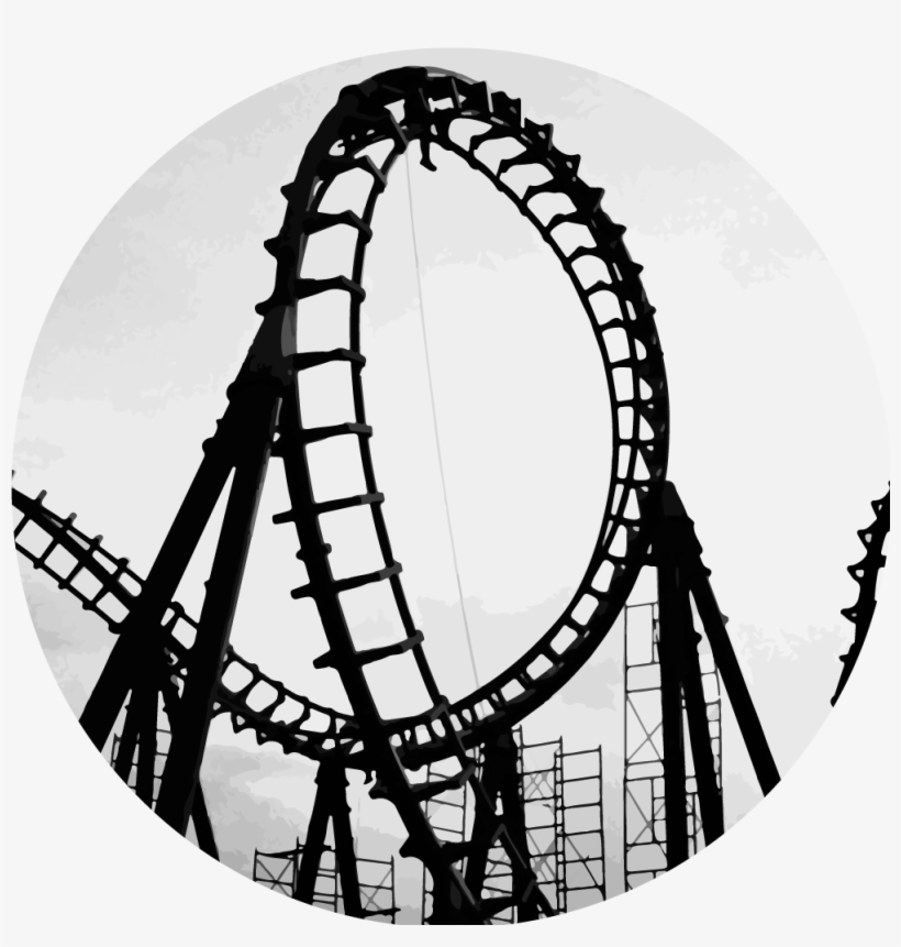 Roller Coaster Png - Roller Coaster Drawing Easy, transparent png #4611888