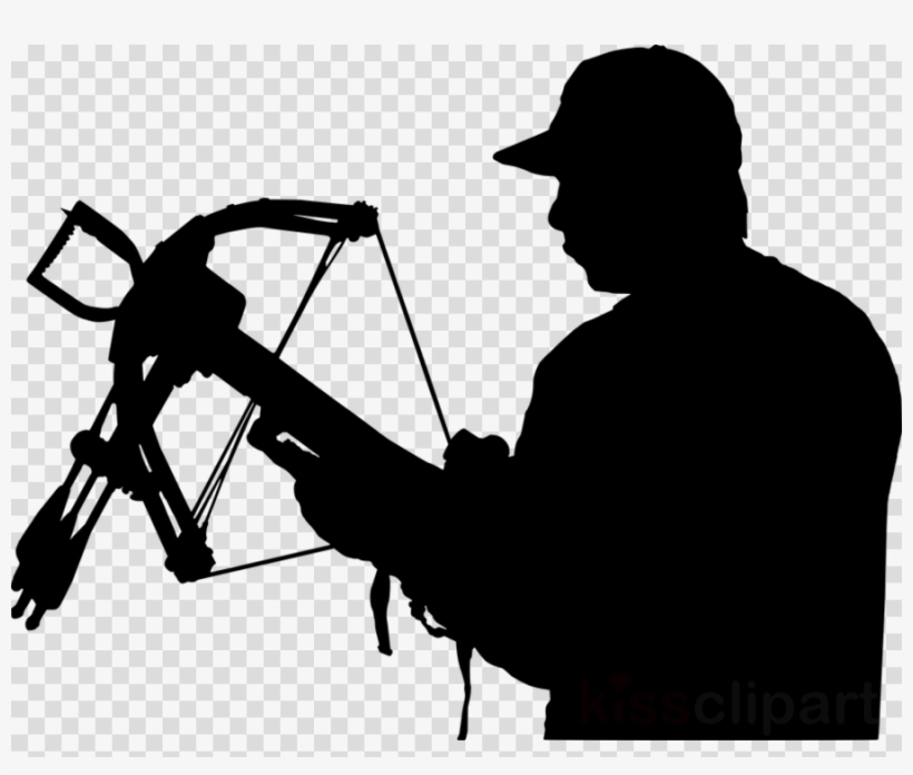 Crossbow Hunter Silhouette Clipart Crossbow Hunting - Crossbow Clipart, transparent png #4612103