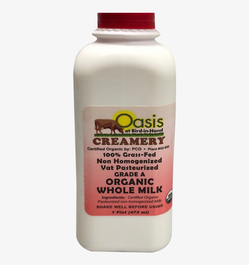 Organic Grass Fed Whole Milk - Milk, transparent png #4612576