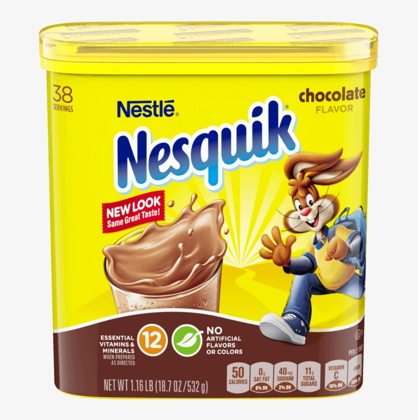 Nesquik® Chocolate Medium Powder - Nesquik No Sugar Added, transparent png #4613044