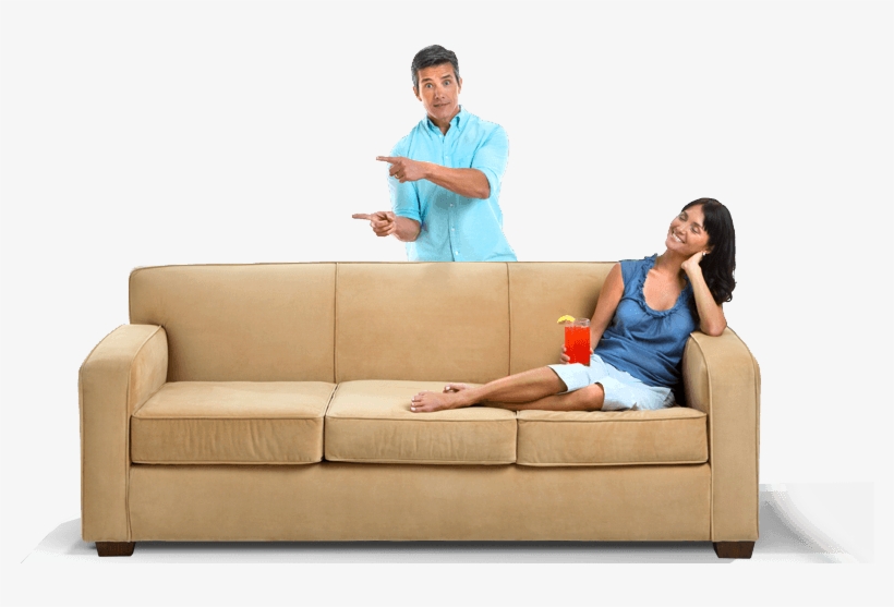 People Sitting On A Couch Png - Studio Couch, transparent png #4614223