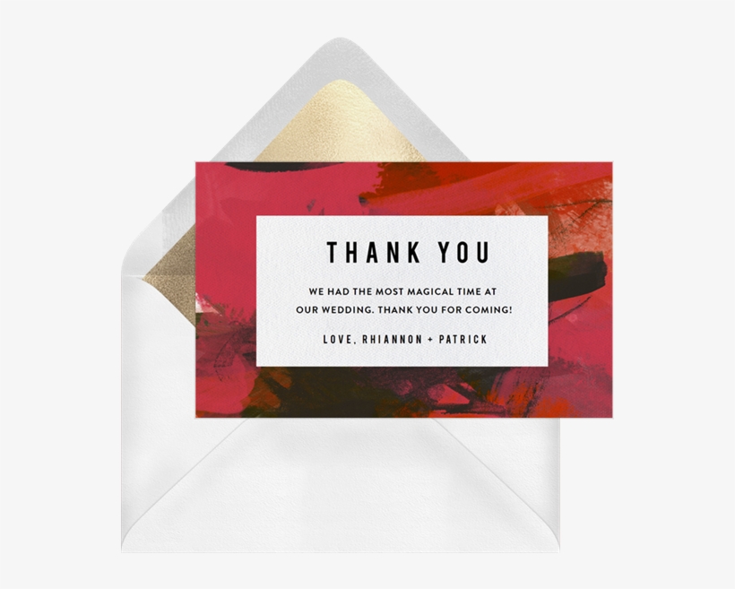 Modern Affair Thank You Note - Envelope, transparent png #4614312