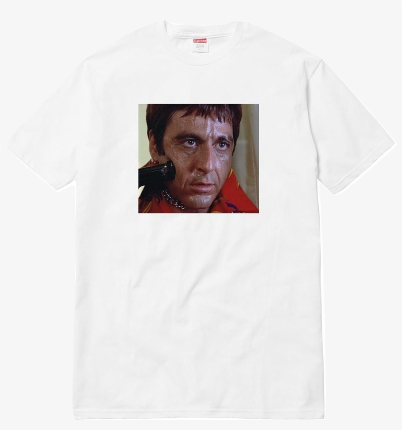 Supreme Scarface Shower Tee - Supreme X Scarface Shower Tee Xl White, transparent png #4614915