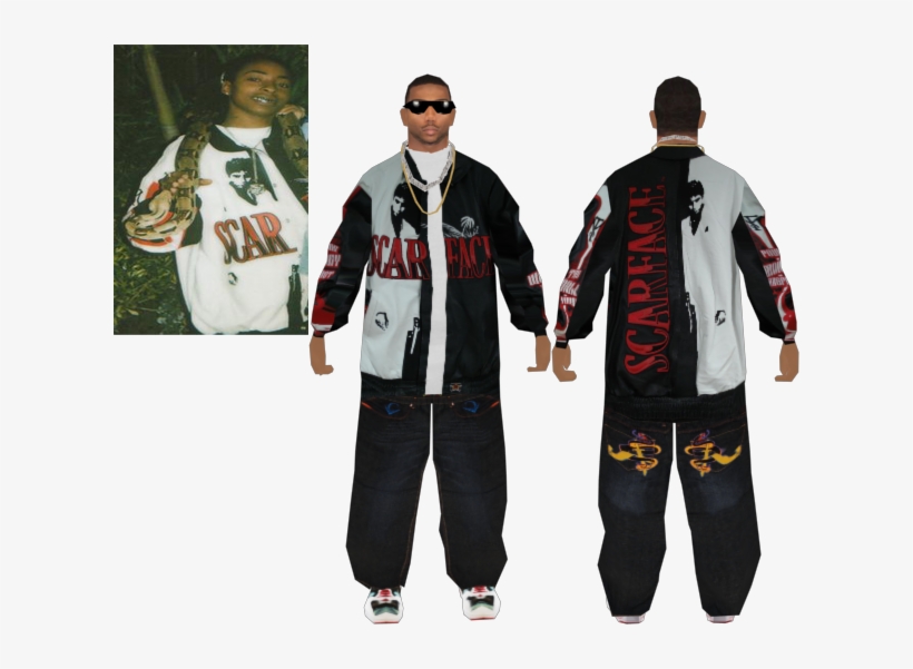 Or Http - //www - Upload - Ee/image/3499693/scar Oyoayo - Gta Sa Skin Nigga Scarface, transparent png #4615555