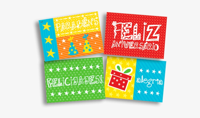 Convite Feliz Aniversário Com 8 Unidades Festcolor, transparent png #4616163