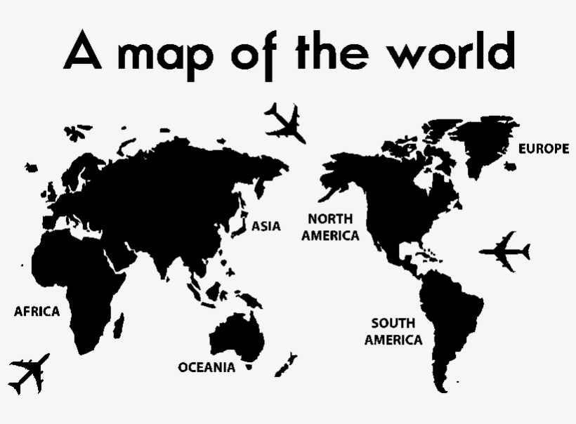 Sticker A Map Of The World Ambiance Sticker Kc6384 - World Map, transparent png #4618454