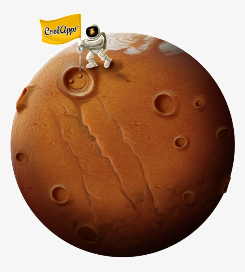 Spaceman Transparent Standing On Moon - Moon, transparent png #4618936