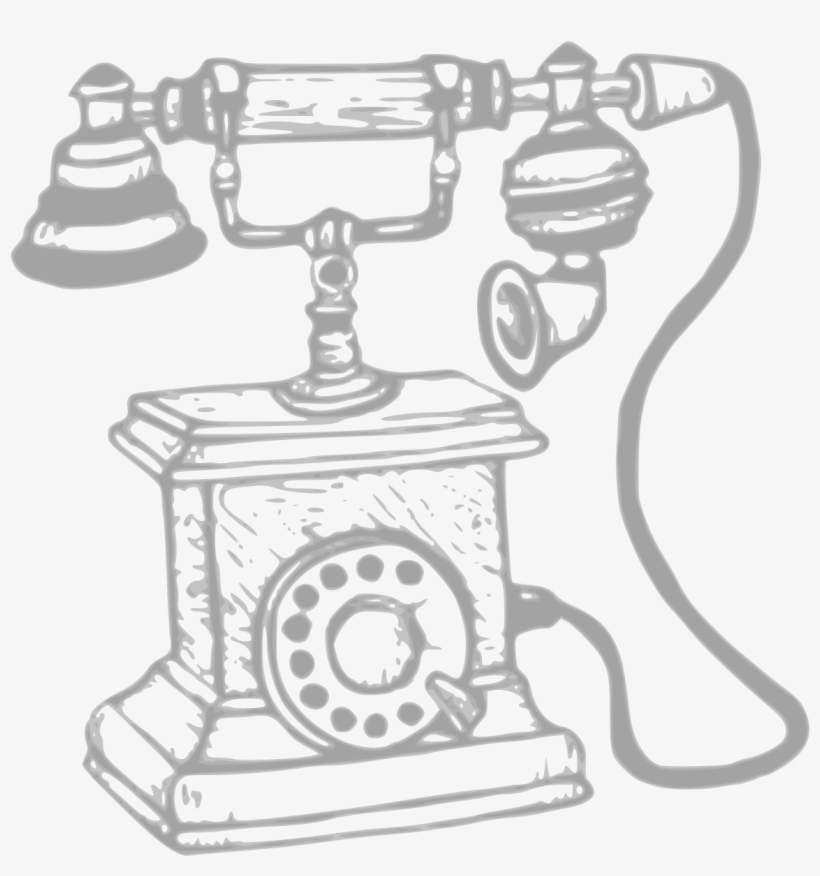 Svg Black And White Clipart Big Image Png - Drawing Old Mobile Phone, transparent png #4619628