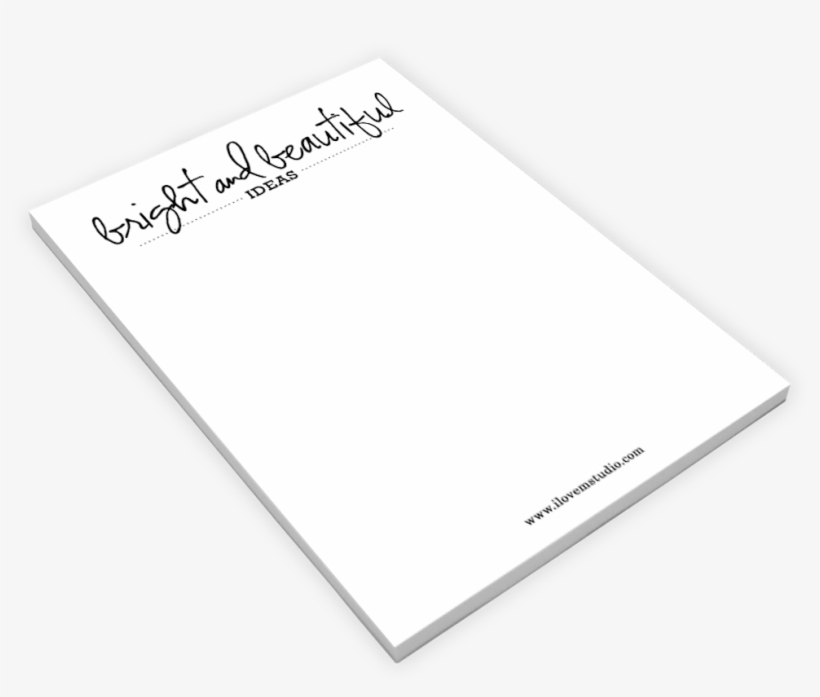 A6 Notepad Bright & Beautiful - Jimmie Durham, transparent png #4621234