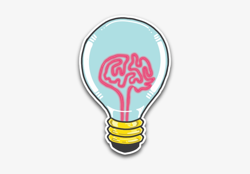 Light Bulb Brain - Design, transparent png #4621859