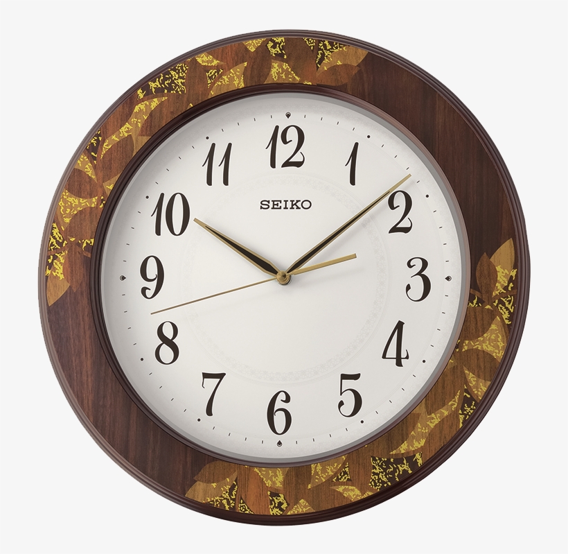 Seiko Wall Clock (47.5 Cm X 47.5 Cm X 5 Cm, Brown), transparent png #4622023