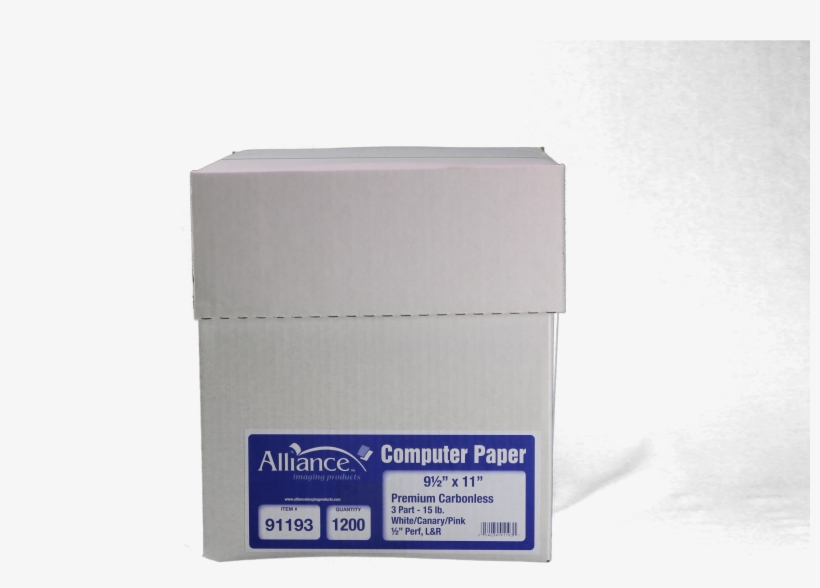 Alliance Cbnls Computer Paper 9 1/2" X 11" Blank L&r - Alliance Continuous Computer Paper, Blank, 1/2, L&r, transparent png #4622166