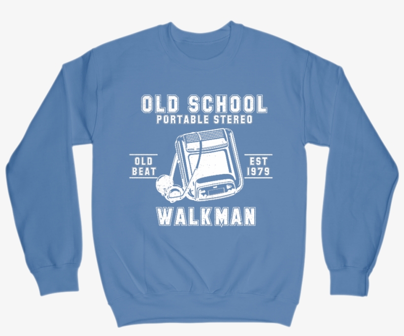 Old School Walkman Crewneck Sweater - Newport Ri Sweatshirt, transparent png #4622214