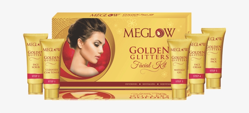 Meglow Golden Glitters Facial Kit, transparent png #4624107