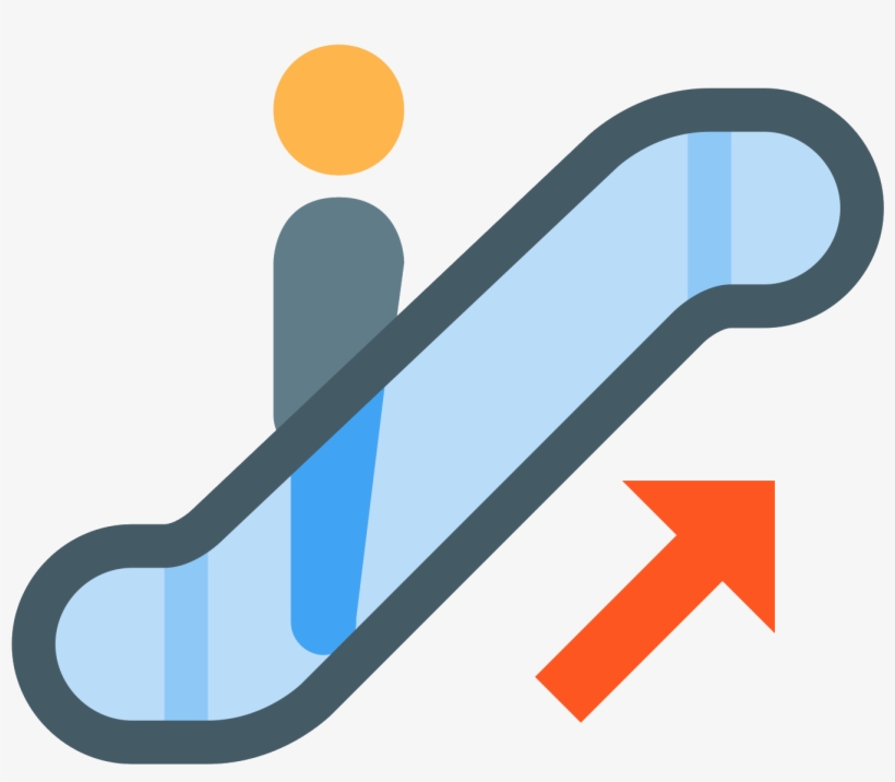 Escalator Up Icon - Escaleras Electricas Icon Png, transparent png #4624176