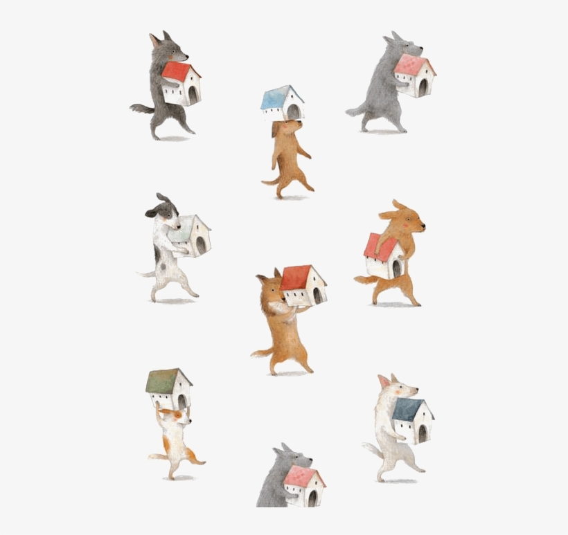 Which Dog Home To Choose - B2 Picked Up The Little House-xmas Dachshund Cotton, transparent png #4627256