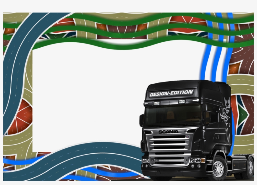 Scania R620 Design Edition Black Truck 32x24 Print, transparent png #4627706