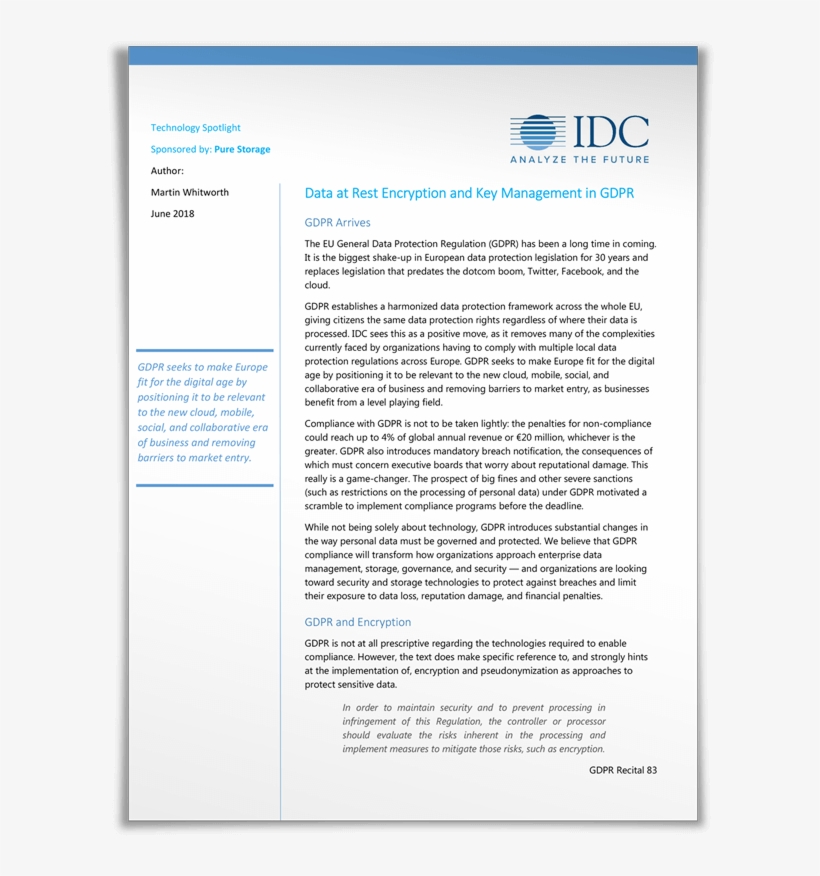 In This Paper Idc States, "we Believe That Gdpr Compliance - Light That Failed (1939), transparent png #4628184