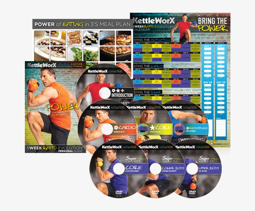 8 Week Rapid Evolution Dvd Set Bring The Results Of - Kettleworx Power Plus 8 Week Rapid Evolution Kettlebell, transparent png #4628618